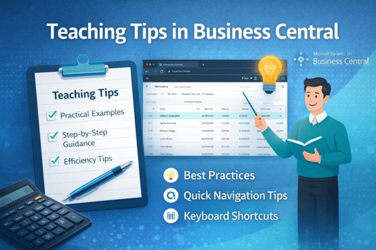 Teaching Tips in Business Central for New Users - Relgya Technologies
